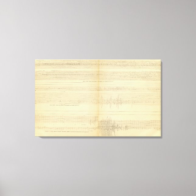 California Seismograms 9 Canvas Print (Front)