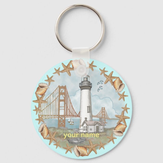 California Shells Lighthouse  keychain (Front)