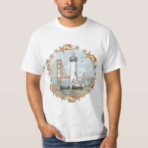 California Shells Lighthouse  t-shirt