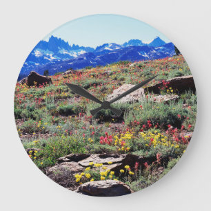 California, Sierra Nevada Mountains 1 Large Clock