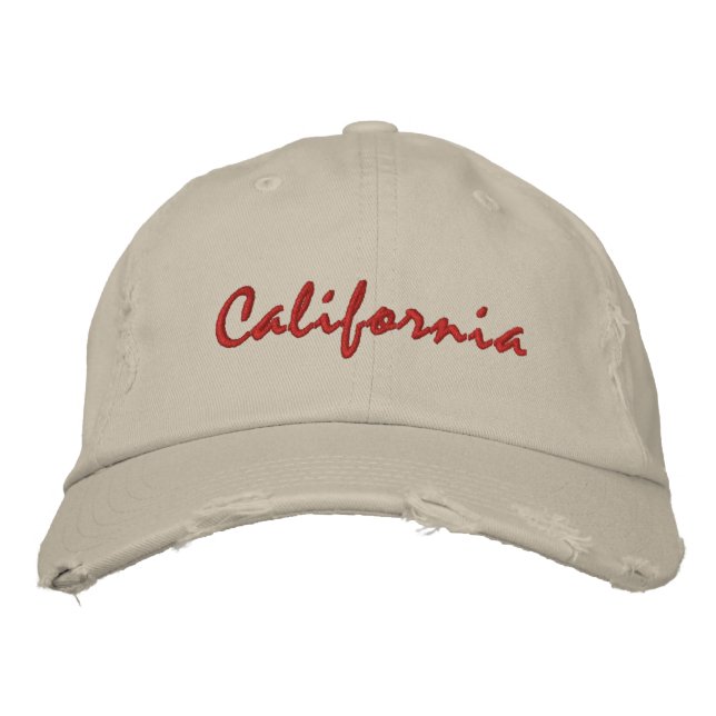 California simple text rough hat (Front)