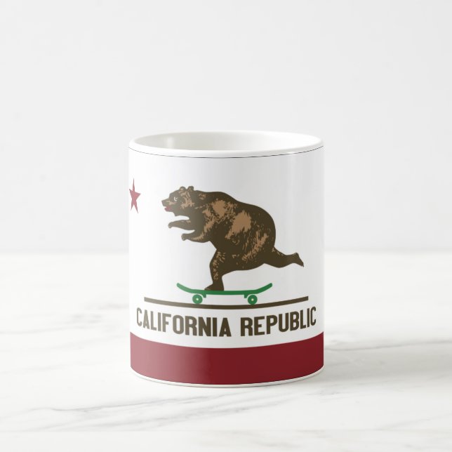 California Skateboard Bear Coffee Mug (Center)