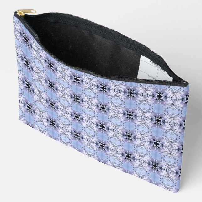 California  Snow Poppy Patterned Zipper Bag (Open)