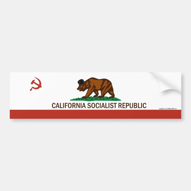 California Socialist Republic Bumper Sticker (Front)