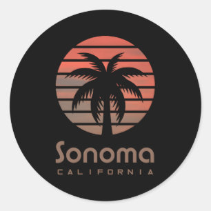 California Sonoma Classic Round Sticker