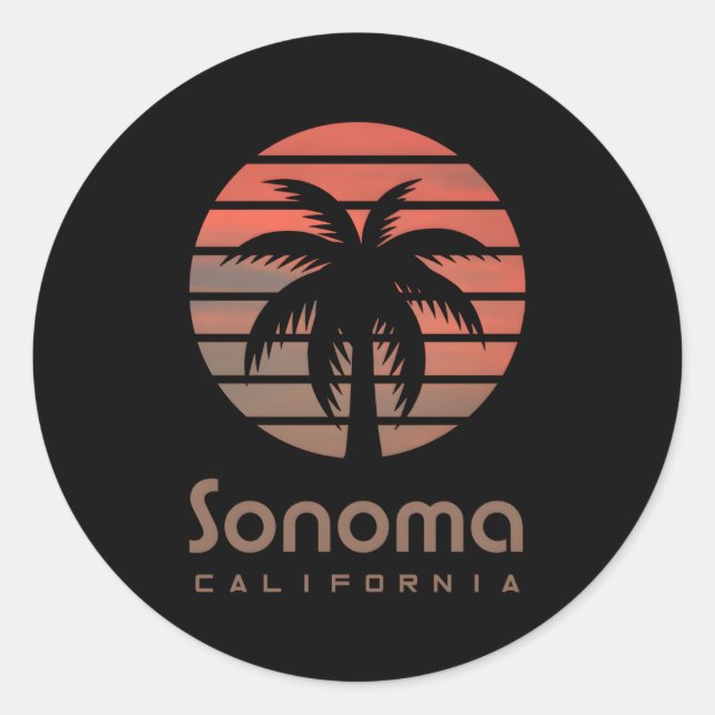 California Sonoma Classic Round Sticker (Front)