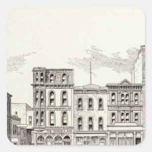 California South side Webb and Kearny Square Sticker