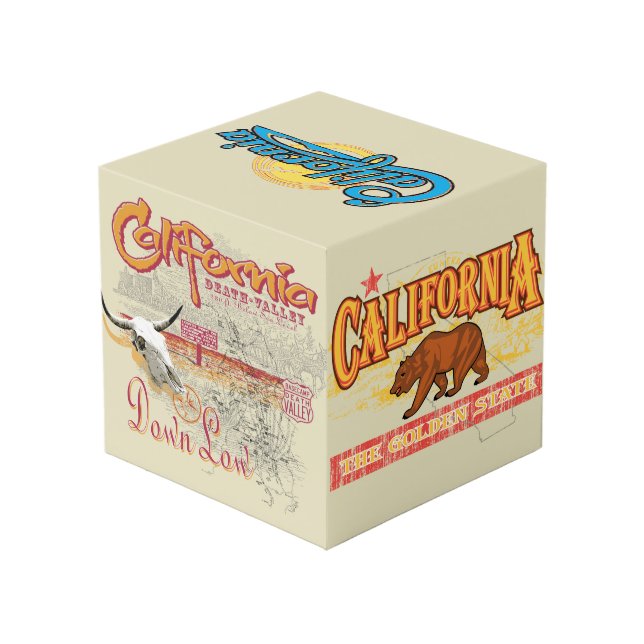 California Souvenir Cube (Back Angled)