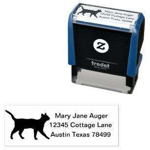 California Spangled Cat Self Address Stamp