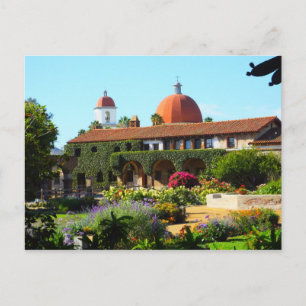 California Spanish Mission Church Postcard