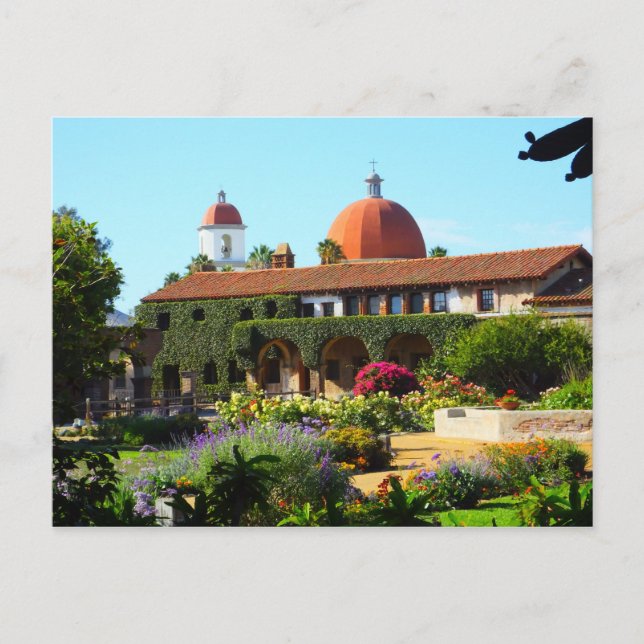 California Spanish Mission Church Postcard (Front)