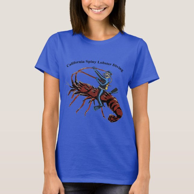 California Spiny Lobster Diving SCUBA Diver Urm T-Shirt (Front)