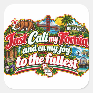 California square sticker