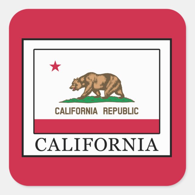 California Square Sticker (Front)