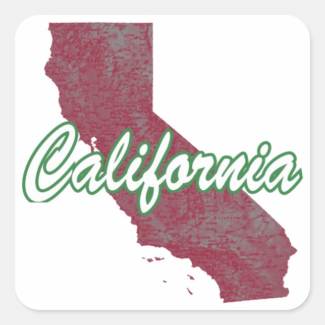 California Square Sticker (Front)