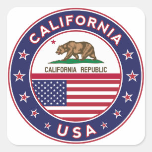 California Square Sticker