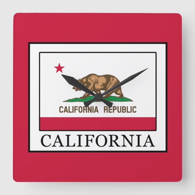California Square Wall Clock (Front)