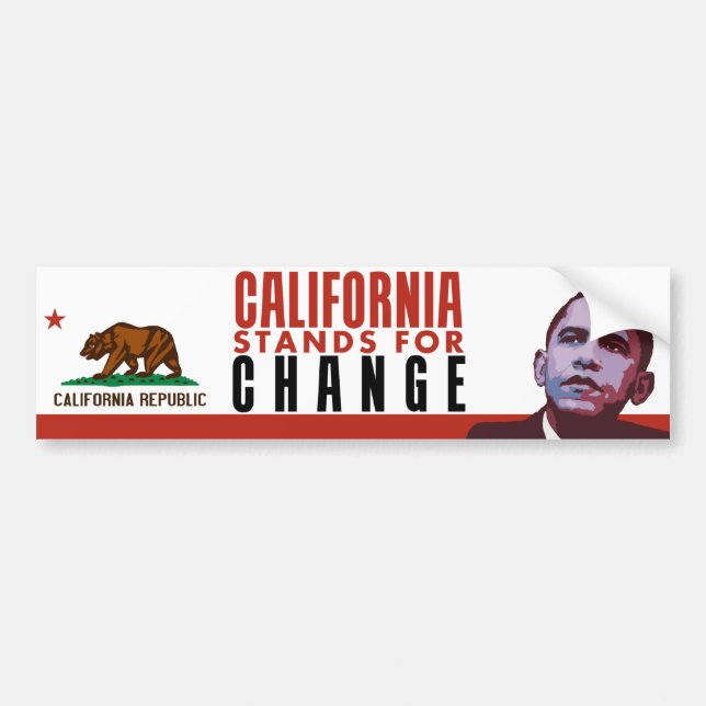 California Stands for Change - Bumper Sticker (Front)