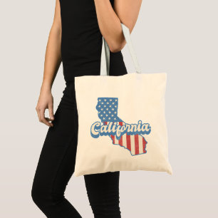 California Stars & Stripes Silhouette  Tote Bag