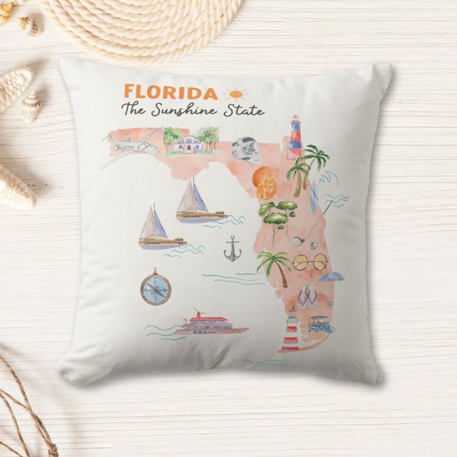 California State Art Map Cushion (In situ)