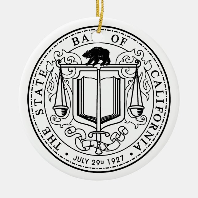 California State Bar Christmas Ornament (Front)