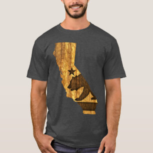 California State Bear wood design T-Shirt