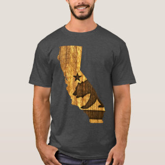 California State Bear wood design T-Shirt