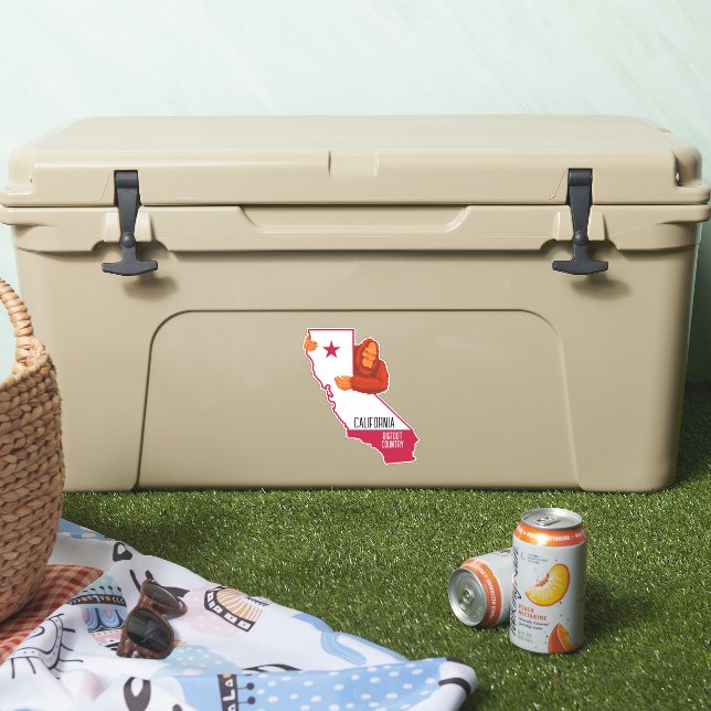 California State Bigfoot Country Funny (Cooler)