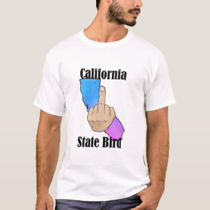 California state bird t-shirt middle finger colour