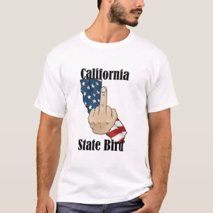 California state bird t-shirt middle finger flag