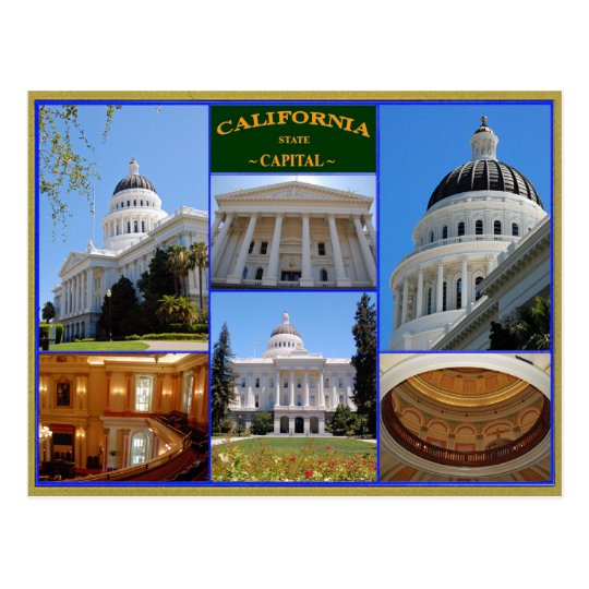 California state capital postcard