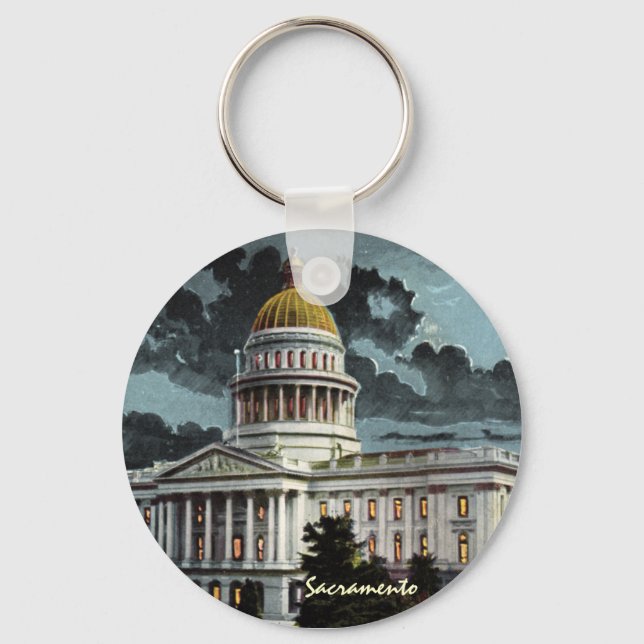 California State Capitol Moonlight Keychain (Front)