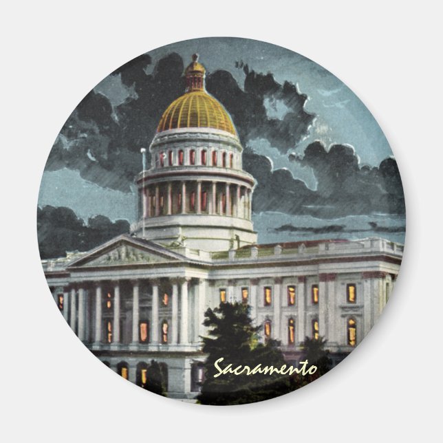 California State Capitol Moonlight Magnet (Front)
