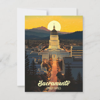 California State Capitol Sacramento Travel Postcard