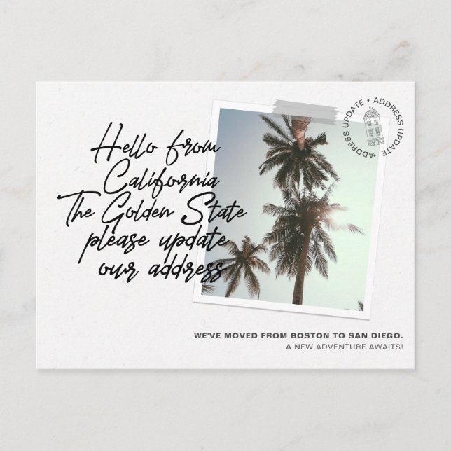 California State Destination Moving Announcement (Front)