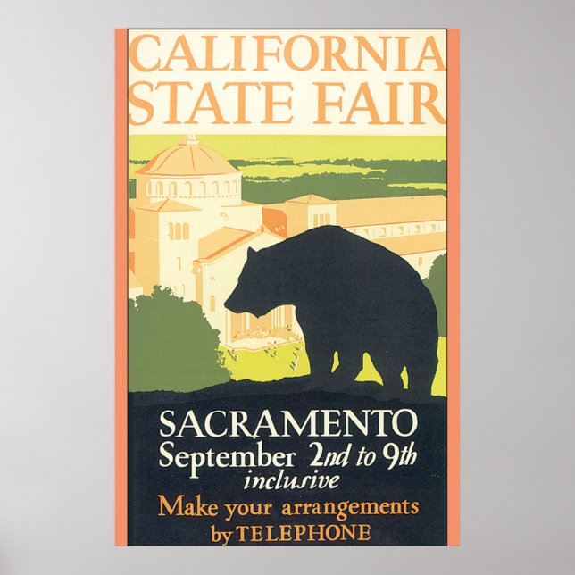 California State Fair Vintage Travel Poster (Front)