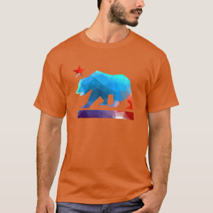 California State Flag Bear fractal angles T-Shirt