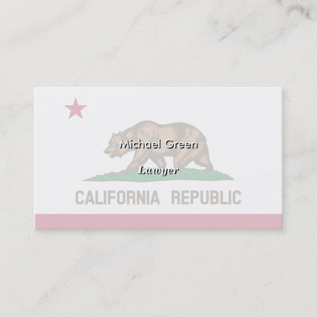 California State Flag Business Card (Front)