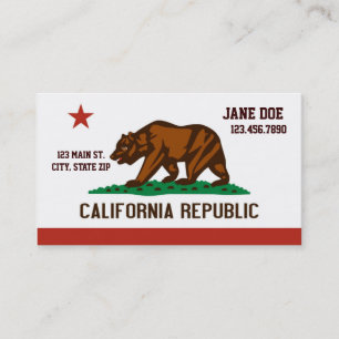 California State Flag Business Cards