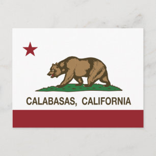 California State Flag Calabasas Postcard