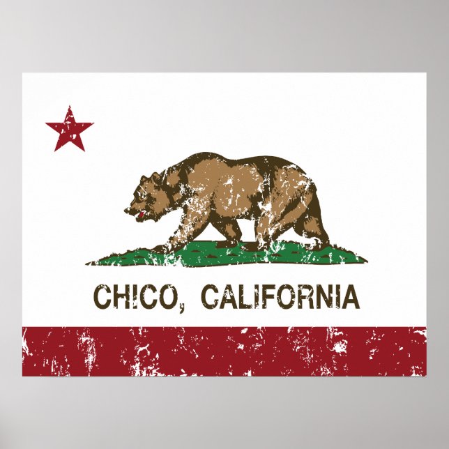 California State Flag Chico Poster (Front)