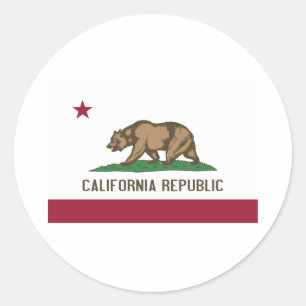 California State Flag Classic Round Sticker