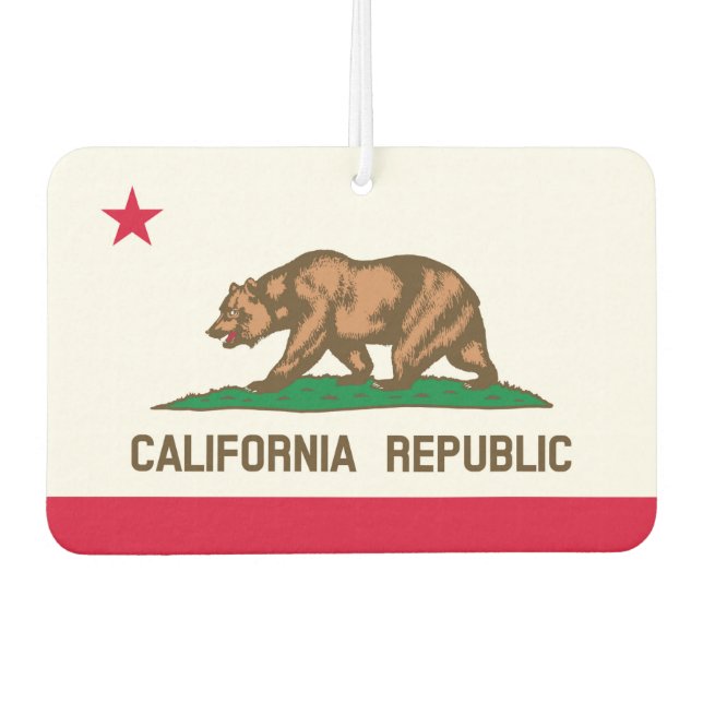 California State Flag Design Car Air Freshener (Front)