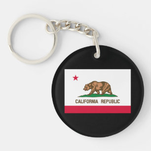California State Flag Design Key Ring