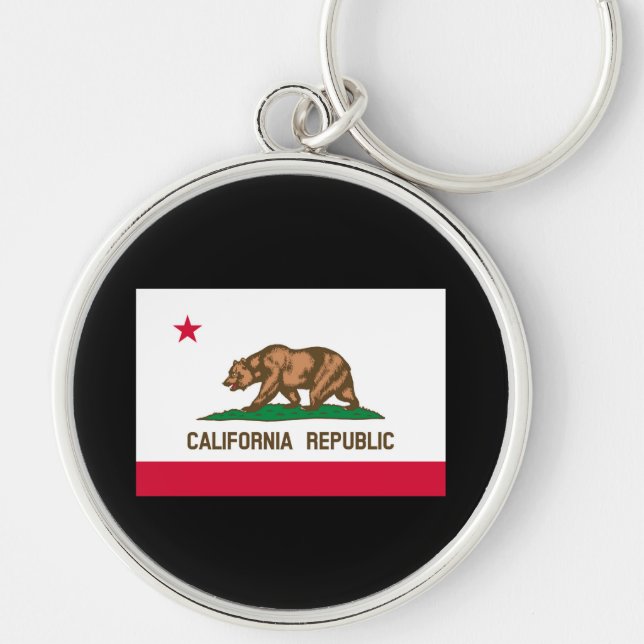 California State Flag Design Key Ring (Front)