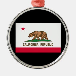 California State Flag Design Metal Tree Decoration
