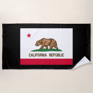 California State Flag Design on a Beach Towel