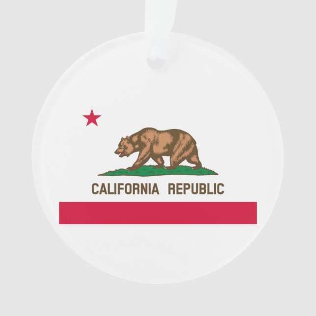 California State Flag Design Ornament (Front)
