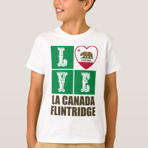 California State Flag Heart La Canada Flintridge T-Shirt