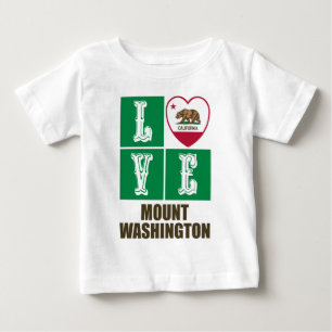 California State Flag Heart Love Mount Washington Baby T-Shirt